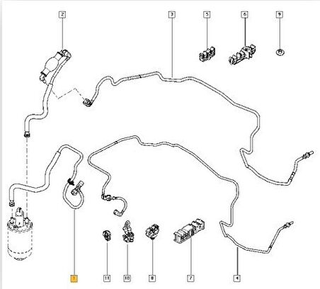 Renault Fluence Mazot Hortumu [Orjinal] (164460064R)